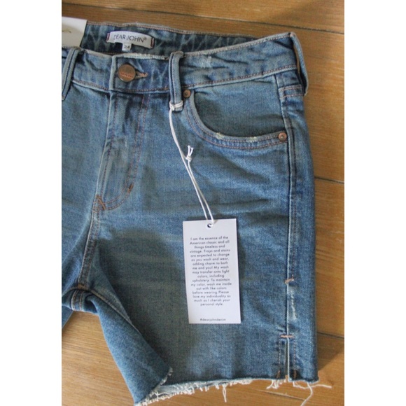 Dear John NWT Portobello Raw Hem Denim Cut Off Shorts 24 - Picture 5 of 10